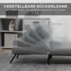 HOMCOM Sessel Schlafsofa, Klappmatratze, Bett, Gästebett (Klappbett, 1-St, Schlafsessel), für Wohnzimmer, Dunkelgrau Bild 4