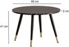 Couchtisch 60x60x41cm Marmoroptik Schwarz Metallgestell Rund Modern Bild 4