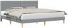 vidaXL Bettrahmen mit Kopfteil Hellgrau 200 x 200 cm Stoff 42027606 Bild 2