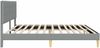 vidaXL Bettrahmen mit Kopfteil Hellgrau 200 x 200 cm Stoff 42027606 Bild 5