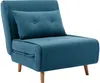 Vente-unique - URIBIA Sessel Stoff Blau - B 91 cm x H 81 cm x L 77,5 cm Bild 4