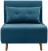 Vente-unique - URIBIA Sessel Stoff Blau - B 91 cm x H 81 cm x L 77,5 cm Bild 3