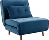 Vente-unique - URIBIA Sessel Stoff Blau - B 91 cm x H 81 cm x L 77,5 cm Bild 2