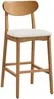 Vente-unique - LERANIA Barhocker Stoff Beige - B 52,5 cm x H 107,5 cm x L 49 cm Bild 4