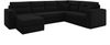 AX LIVING Ecksofas groß Lovere 314 cm Sofa schwarz mit Schlaffunktion Bild 2