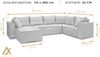 AX LIVING Ecksofas groß Lovere 314 cm Sofa schwarz mit Schlaffunktion Bild 5