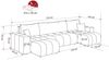 Wohnlandschaft Sofa mit Schlaffunktion ANABEL in Stoff Centaur Dunkelgrau Bild 5