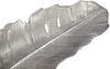 Dekoschale Blatt Aluminium Silber Schale 60cm - Design Tischdeko Metall Wohnzimmer - Alu Wohnaccessoire Modern - Metallschale Dekoration - Aluschale lang Handmade Bild 5