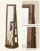 Songmics Schmuckschrank mit Ganzkörperspiegel, 360° drehbar, abschließbar mit Schlüsseln, vintagebraun Bild 4