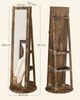 Songmics Schmuckschrank mit Ganzkörperspiegel, 360° drehbar, abschließbar mit Schlüsseln, vintagebraun Bild 5
