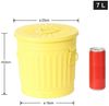 Jinfa Mülleimer mit Deckel, Ascheeimer, Mülltonne, aus Metall, Höhe 21,5cm Ø Oben 21,5 cm, Vol.: 7 Liter Bild 2