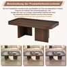 BlingBin Couchtisch rechteckiger Sofatisch in Walnussoptik, (Wohnzimmertisch, 1-St, 100 x 50 x 35,5 cm), mit erhöhtem Rand, abgerundeten Ecken und stabilen Seitenstützen Bild 4