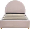 Vente-unique - LIRIMO Bett SamtStoff Puderrosa - B 202 cm x H 87 cm x L 103 cm Bild 5
