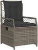 vidaXL 5-tlg. Garten-Essgruppe mit Kissen Grau Poly Rattan 3262987 Bild 3