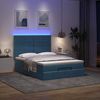 vidaXL Ottoman-Bett mit Matratzen & LEDs Dunkelblau 140x200 cm Samt 3314328 Bild 3