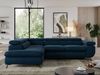 Mks Möbel 'Pedro L-Form' Ecksofa mit Schlaffunktion, verstellbaren Kopfstützen & Bettkasten, Dunkelblau, Velours, mit Topper, links Bild 3