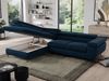 Mks Möbel 'Pedro L-Form' Ecksofa mit Schlaffunktion, verstellbaren Kopfstützen & Bettkasten, Dunkelblau, Velours, mit Topper, links Bild 4
