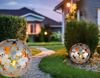 Solarleuchte Garten 2er Set Solarlampe Kugel 27cm Erdspieß Außenlampe Silber Bild 2