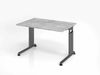 Schreibtisch C-Fuß 120x80 cm Beton/Graphit Bild 2