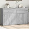 2 Stk. Sideboards, Kommoden Grau Sonoma-Eiche 60x31x70 cm Holzwerkstoff Bild 3