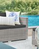 SONGMICS Gartenmöbel-Set mit Kissen und Glastisch, Polyrattan, Grau / Dunkelgrau Bild 3
