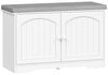 Schuhbank mit Sitzfläche, Sitzbank mit Stauraum, 9 Fächer und verstellbaren Einlegeböden, für Flur, Schlafzimmer, Wohnzimmer, 80 x 34 x 55 cm, Leinenweiß Bild 2