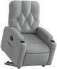 vidaXL Relaxsessel mit Aufstehhilfe Hellgrau Stoff 3204710 Bild 3