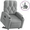 vidaXL Relaxsessel mit Aufstehhilfe Hellgrau Stoff 3204710 Bild 2
