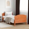 vidaXL Massivholzbett ohne Matratze Wachsbraun 90x190 cm Kiefernholz 842573 Bild 3