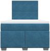 vidaXL Boxspringbett mit Matratze Blau 120x200 cm Samt 3290880 Bild 4