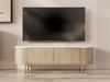 TV-Lowboard Lygrint 140 2D (Farbe: Eiche Cremona / Marmor Weiß + Gold) Bild 2