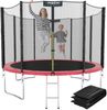 KINETIC SPORTS Trampolin Outdoor 'Salto Plus' - Komplett-Set für Kinder, USA Sprungtuch, Netz, Randpolster, Leiter, Pink-2, Ø 244 cm Bild 1