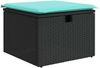 vidaXL 6-tlg. Garten-Sofagarnitur mit Kissen Schwarz Poly Rattan 3325323 Bild 5