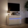 vidaXL TV-Schrank mit LED-Beleuchtung Weiß 91x34x61 cm Holzwerkstoff 852180 Bild 5