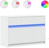 vidaXL TV-Schrank mit LED-Beleuchtung Weiß 91x34x61 cm Holzwerkstoff 852180 Bild 2