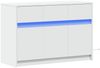 vidaXL TV-Schrank mit LED-Beleuchtung Weiß 91x34x61 cm Holzwerkstoff 852180 Bild 3