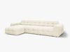 Micadoni Ecksofa Kendal 5-Sitzer Links Samt Elfenbein Bild 2