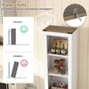 Schmaler Badezimmerschrank mit Schublade & Verstellbarem Regal Badschrank Hochschrank Weiß Bild 3