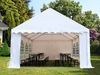 TOOLPORT Festzelt Partyzelt 3x3 m PREMIUM, hochwertige PVC Plane 750 N in grau-weiß 100% wasserdicht mit Bodenrahmen Bild 5
