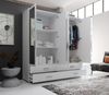 Kleiderschrank >Ivar< in Weiß - 180x190x51cm (BxHxT) Bild 3