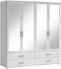 Kleiderschrank >Ivar< in Weiß - 180x190x51cm (BxHxT) Bild 5