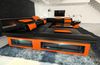 Wohnlandschaft Enzo XXL in Leder - Echtleder - schwarz-orange - Links Bild 3