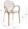 Gartenstuhl Allican 4er-Set aus Kunststoff, modern, mit Armlehne, stapelbar, coffee braun Bild 4