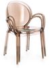 Gartenstuhl Allican 4er-Set aus Kunststoff, modern, mit Armlehne, stapelbar, coffee braun Bild 3