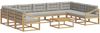 vidaXL Outdoor-Sofagarnitur mit Kissen 10 pcs Weiß und Hellgrau 3387085 Bild 2
