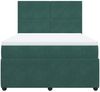 vidaXL Boxspringbett mit Matratze Dunkelgrün 140x190 cm Samt 3292331 Bild 4