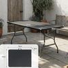 Sekey Buffettisch Tisch Klappbar Kunststoff 150 cm Campingtisch mit Tragegriff Partytisch Klapptisch Gartentisch für Garten Terrasse und Balkon, Schwarz Bild 3