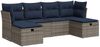 vidaXL 6-tlg. Garten-Sofagarnitur mit Kissen Grau Poly Rattan 3325327 Bild 2