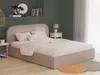 Vente-unique - FIREZA Bett Stoff Beige - B 212 cm x H 90 cm x L 152 cm Bild 1