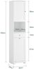 SoBuy BZR216-W Badezimmer-Hochschrank, MDF, Lackiert, Weiß, 40 x 180 x 38 cm Bild 3